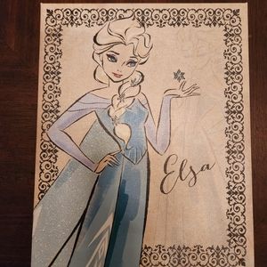 Artissimo Disney Princess Elsa 8x10 Wrapped Frame Canvas Wall Art